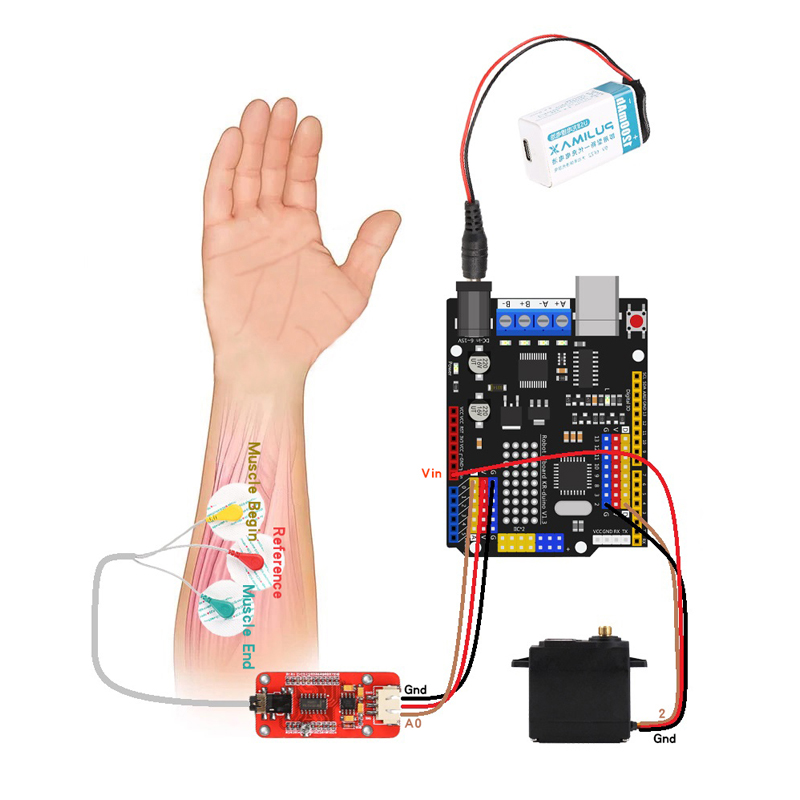 EMG Sensor Robotic Arm Electri - Muscle Sensor Emg ulasan dan harga