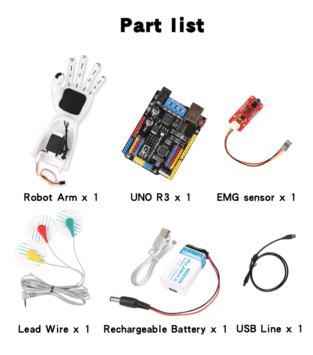 EMG Sensor Robotic Arm Electri - Muscle Sensor Emg ulasan dan harga