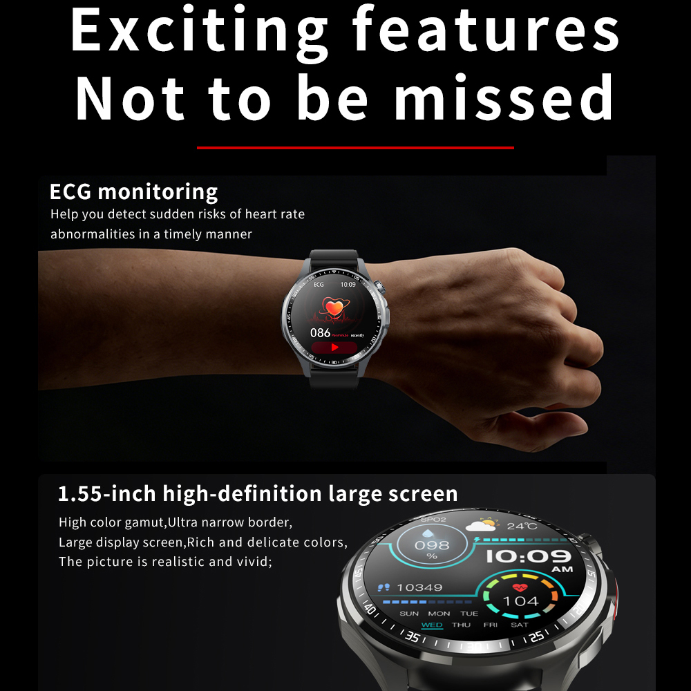 Men Smart Watch Ultra HD Scree - Fall Detection Watch ulasan dan harga