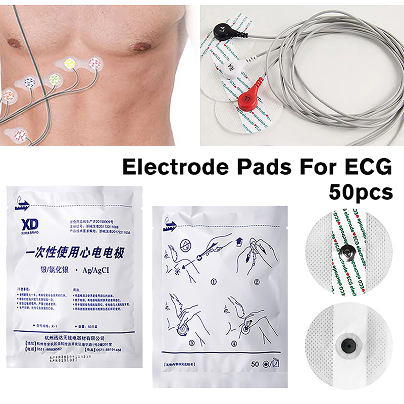 50PCS/Bag Electrode Patch  Dis - Ecg Patch Monitor ulasan dan harga