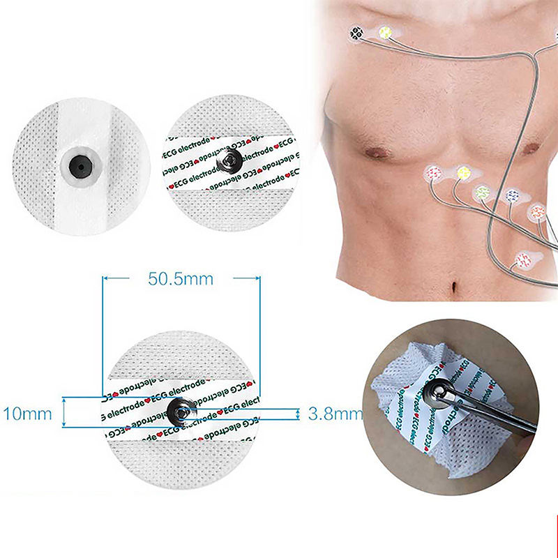 50PCS/Bag Electrode Patch  Dis - Ecg Patch Monitor ulasan dan harga