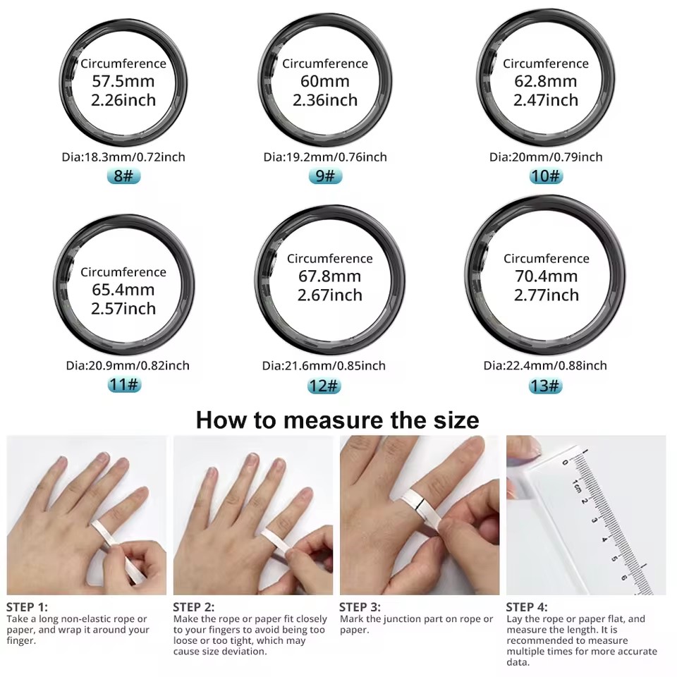 R09 Smart Ring Men Women with  - Temperature Ring Skin ulasan dan harga