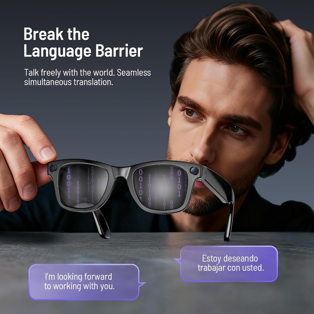 Smart Glasses with 800w Camera - Smart Glasses Lens ulasan dan harga