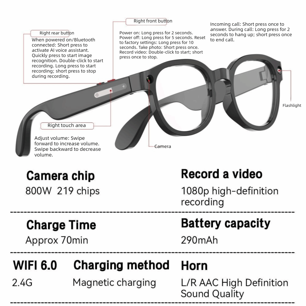 2 in 1 AI Smart Glasses HD Pho - Smart Glasses Lens ulasan dan harga