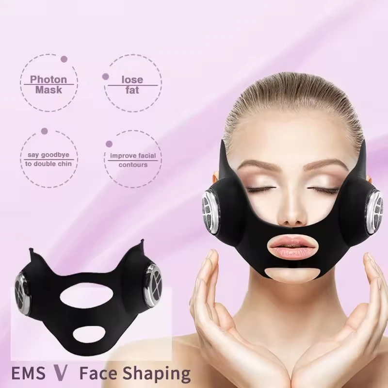 V Face Lifting EMS Facial Mask - Galvanic Skin Sensor ulasan dan harga
