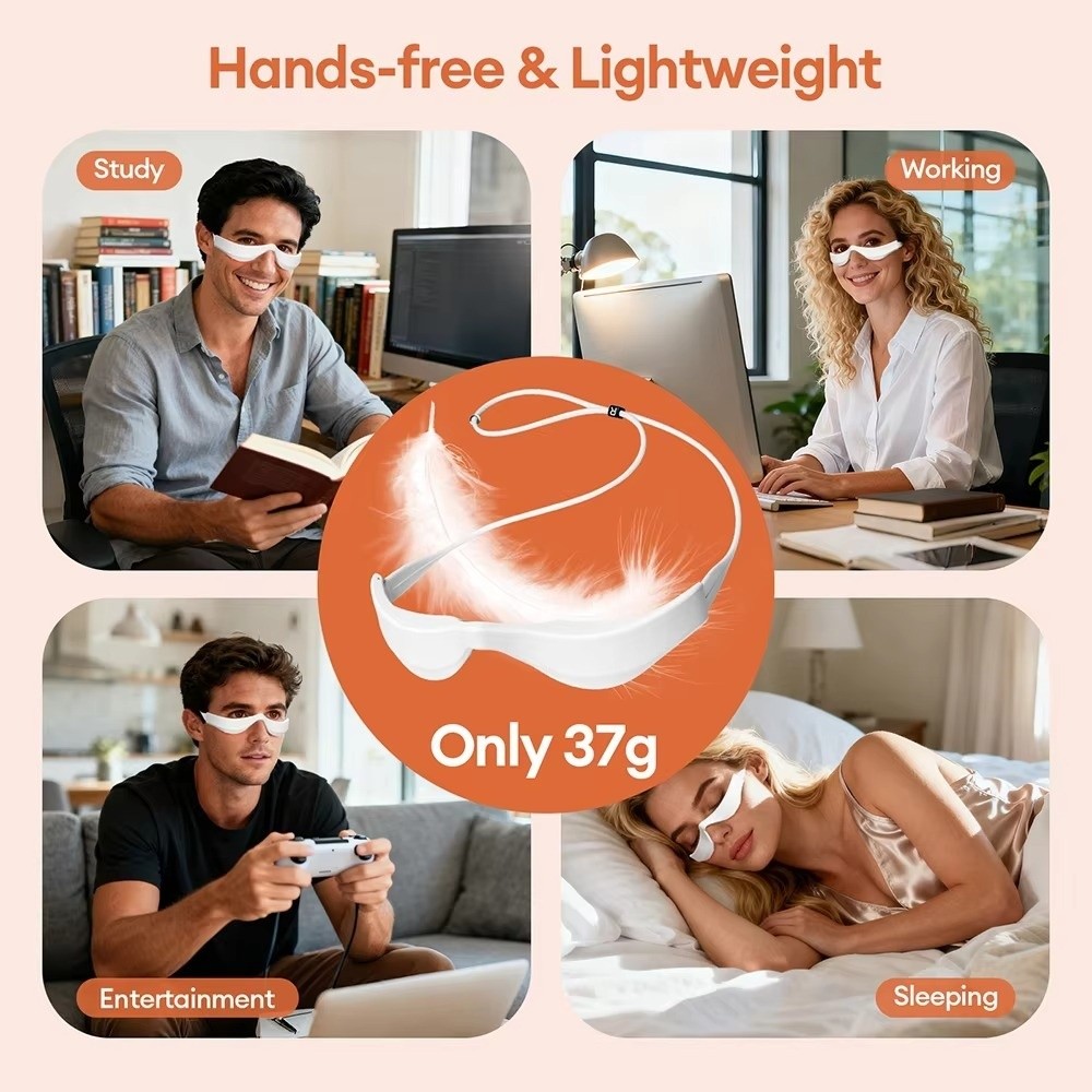 3D Eye Massager Red Light Ther - Light Therapy Glasses ulasan dan harga