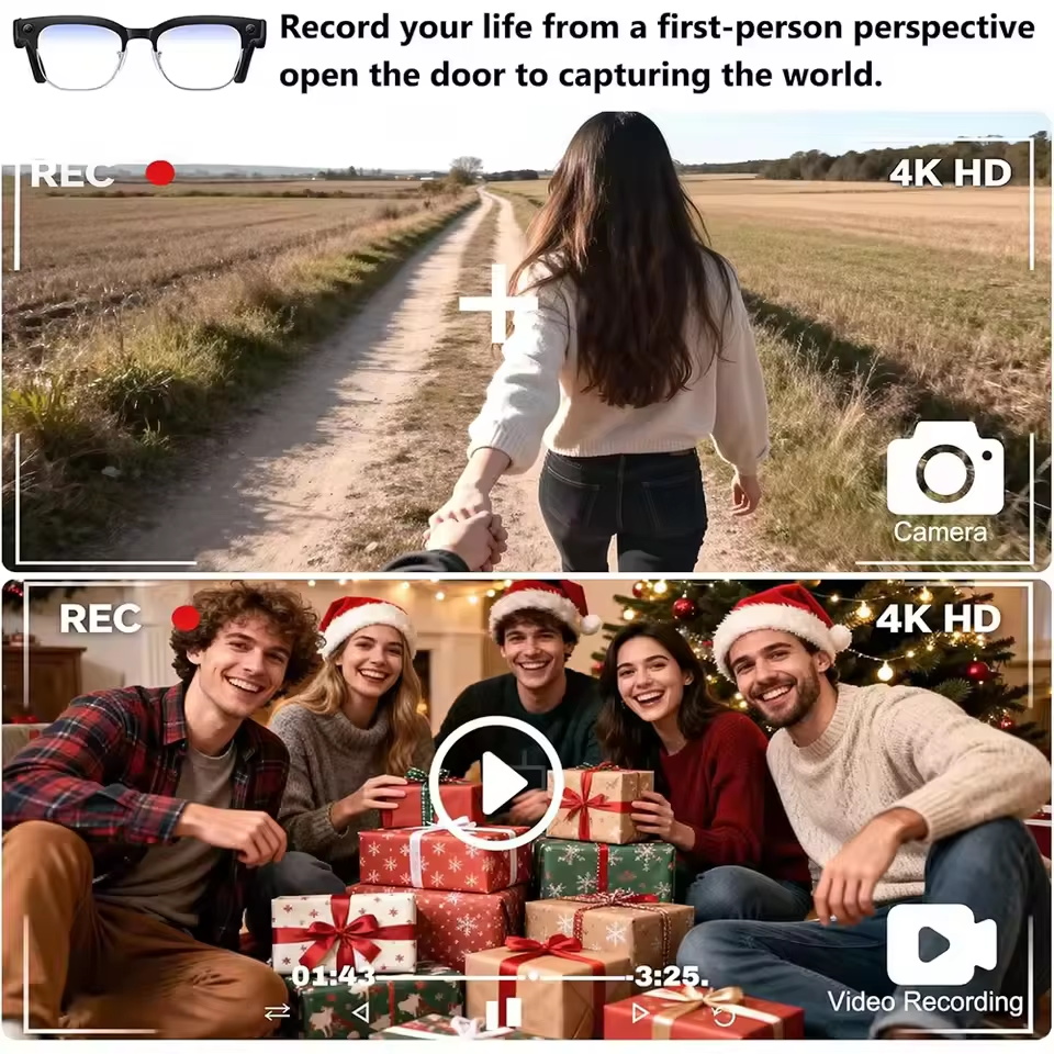 2026 New 8MP Ultra-Wide HD Cam - Smart Glasses Lens ulasan dan harga