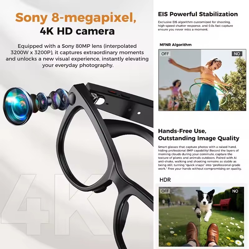 New 800W 4k HD Camera Smart Gl - Smart Glasses Lens ulasan dan harga