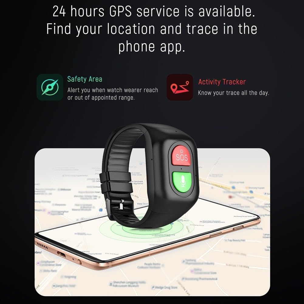 Wonlex S8 Elderly GPS Tracker  - Fall Detection Watch ulasan dan harga
